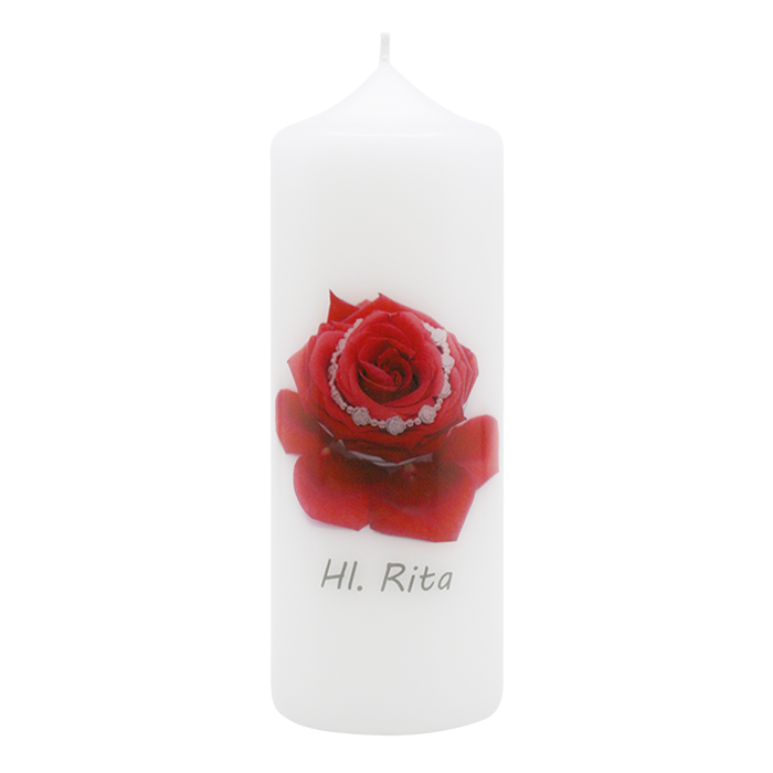 Rita-Kerze Rosenblüte  150/60 mm 
